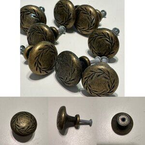 1 Vtg Brass Cabinet Dresser  Drawer Knob Pull Restoration Hardware MCM